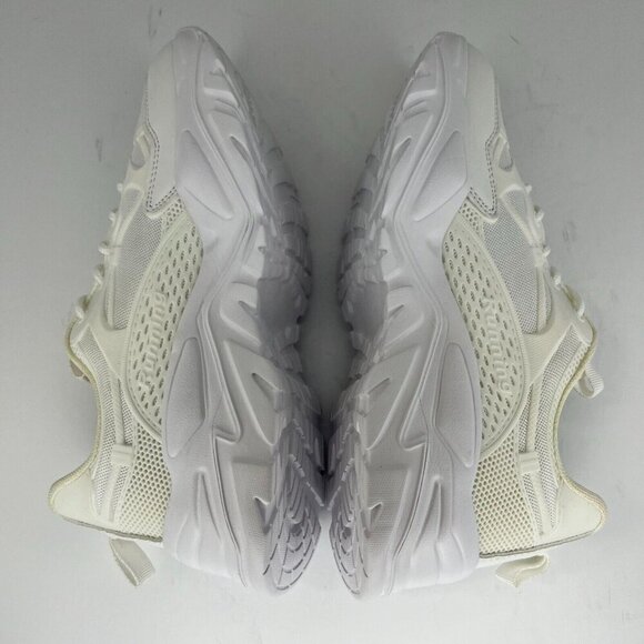 Womens Ivory Low Top Mesh Lace Up Athletic Sneakers Size 9 Running Shoes - Picture 6 of 10